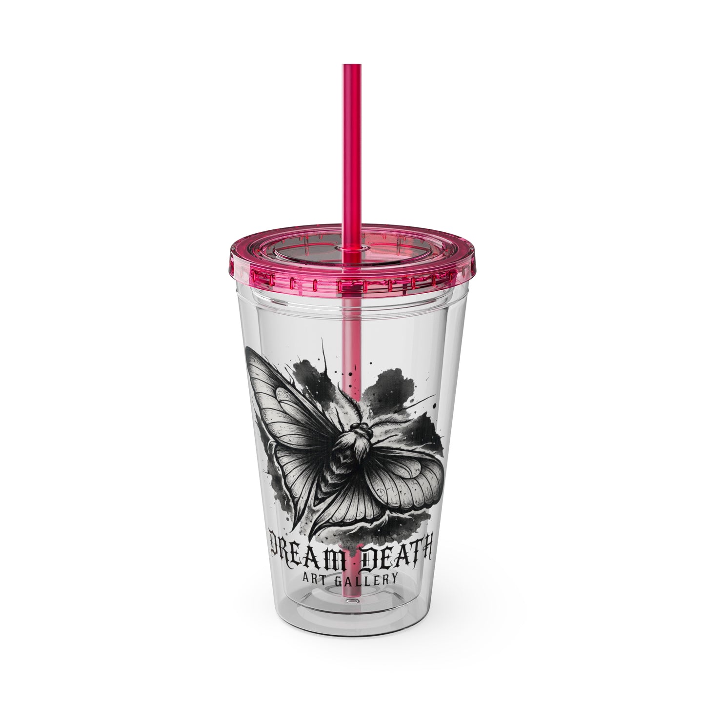 Dream Death Gallery 16oz Clear Tumbler with Straw