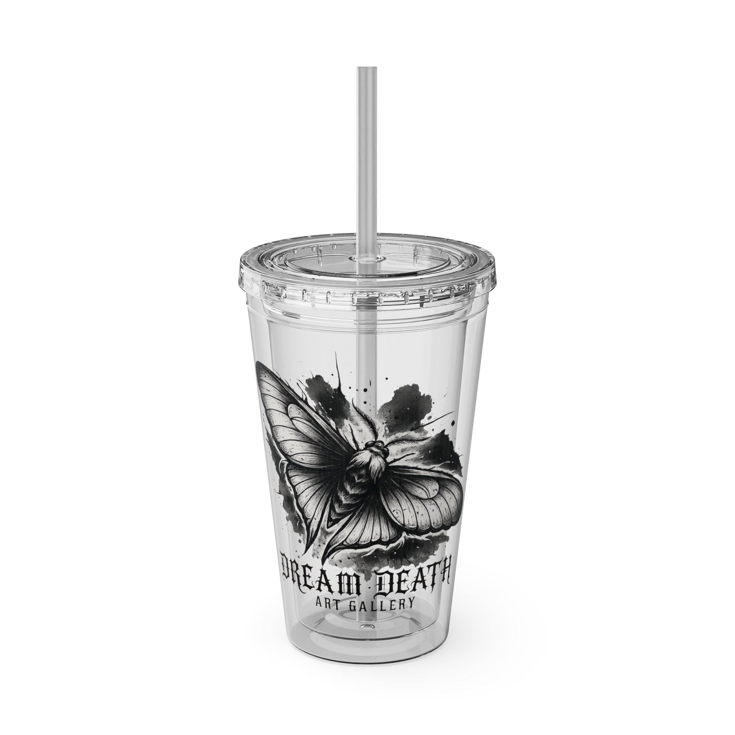 Dream Death Gallery 16oz Clear Tumbler with Straw