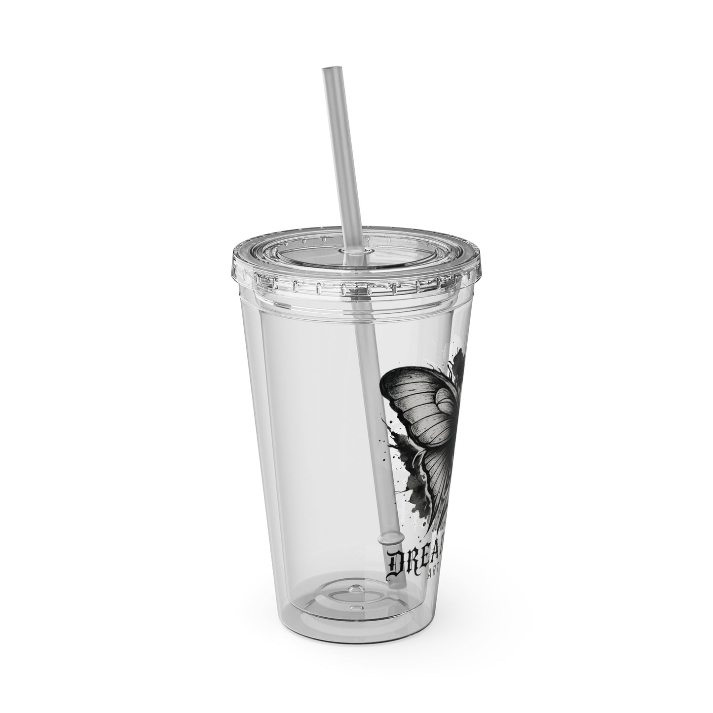 Dream Death Gallery 16oz Clear Tumbler with Straw
