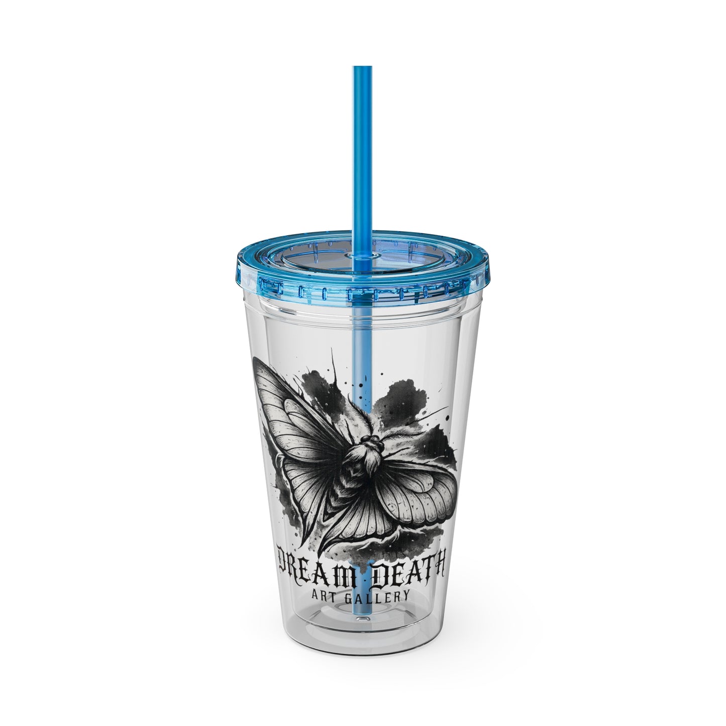 Dream Death Gallery 16oz Clear Tumbler with Straw